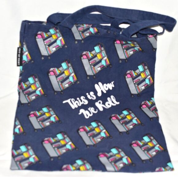 Out Of Print Brand This Is How We Roll Book/School/Misc. Tote Bag - Picture 1 of 4